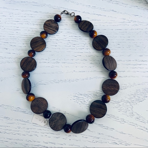 Brown glass necklace - Picture 2 of 5